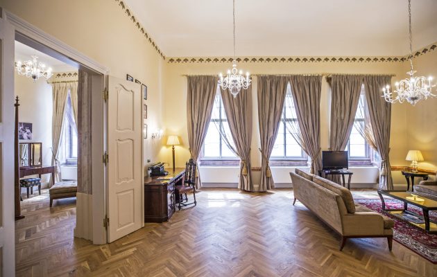the mozart prague Mucha suite - living room